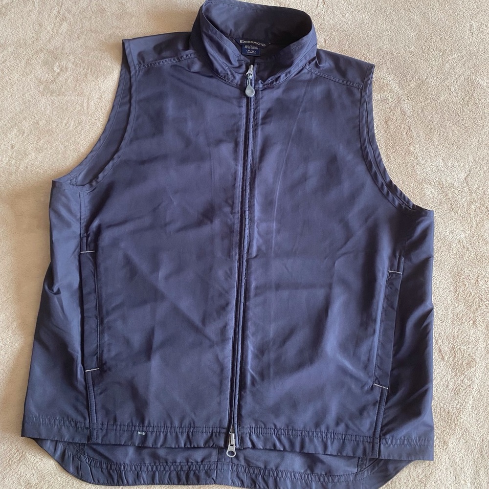 Exofficio Men’s Zip Up Vest Blue Size M
